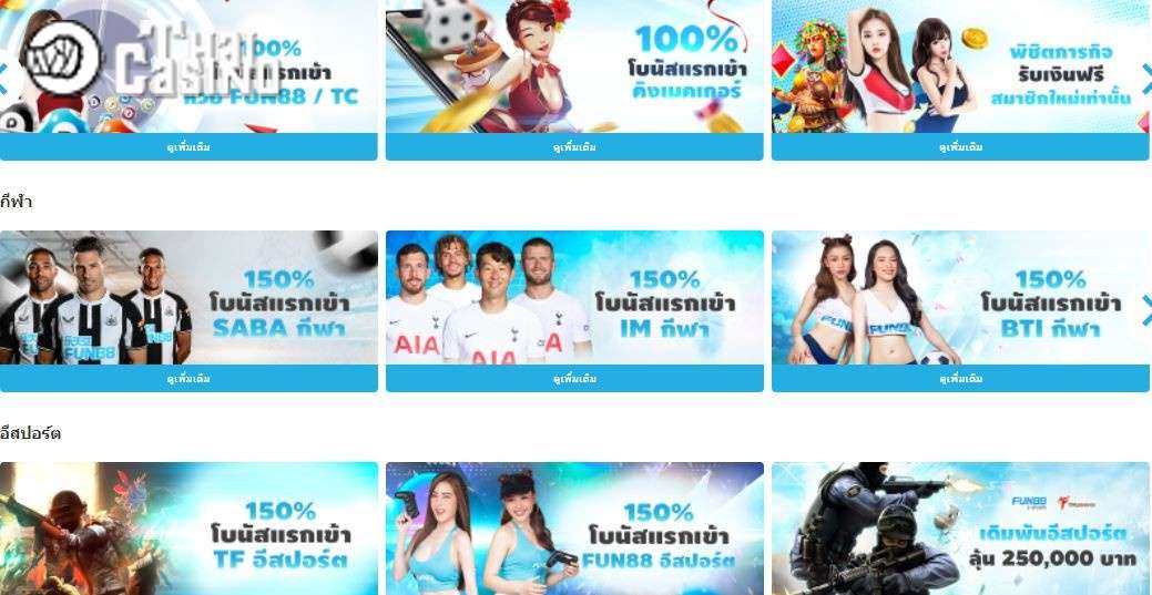 Fun88 bonuses and promotions