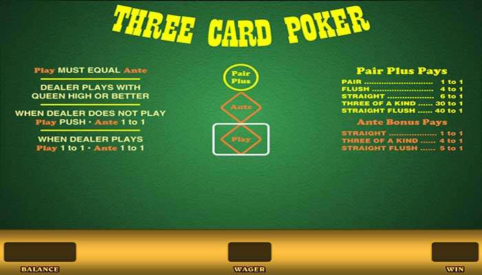 three card poker